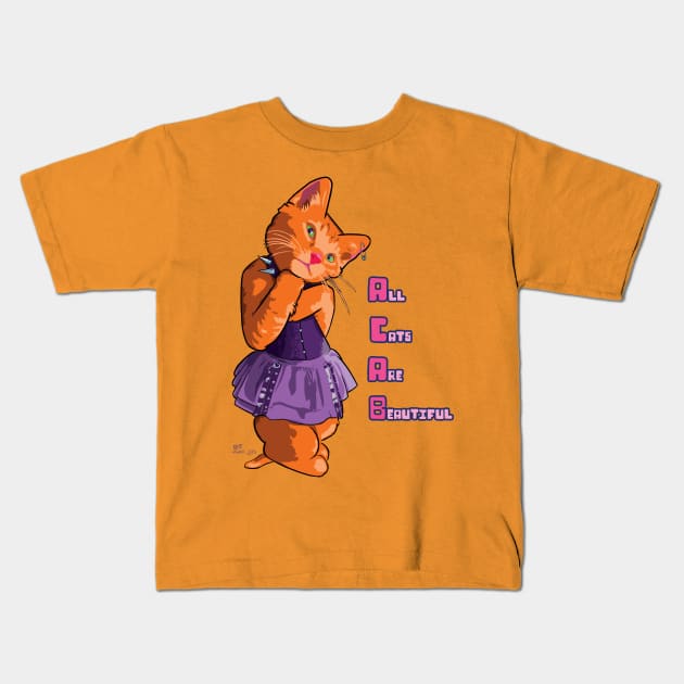 ACAB Kitten (no BG) Kids T-Shirt by BeSmartFightDirty